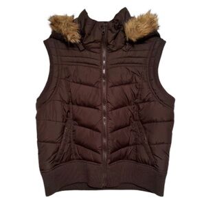 Route 66 Dark Brown Quilted Vest